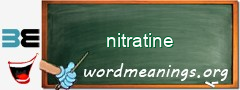 WordMeaning blackboard for nitratine